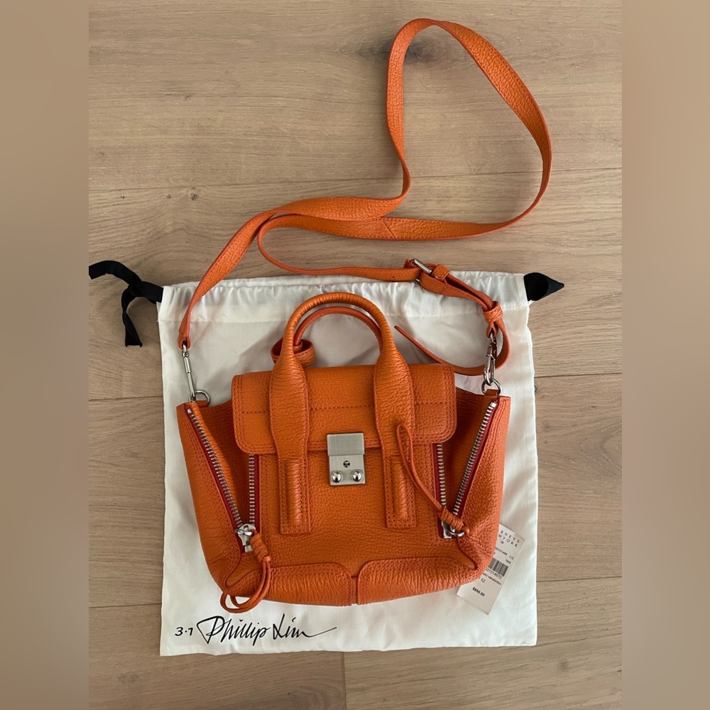 3.1 Phillip lim mini pashli mandarin orange satchel bag
